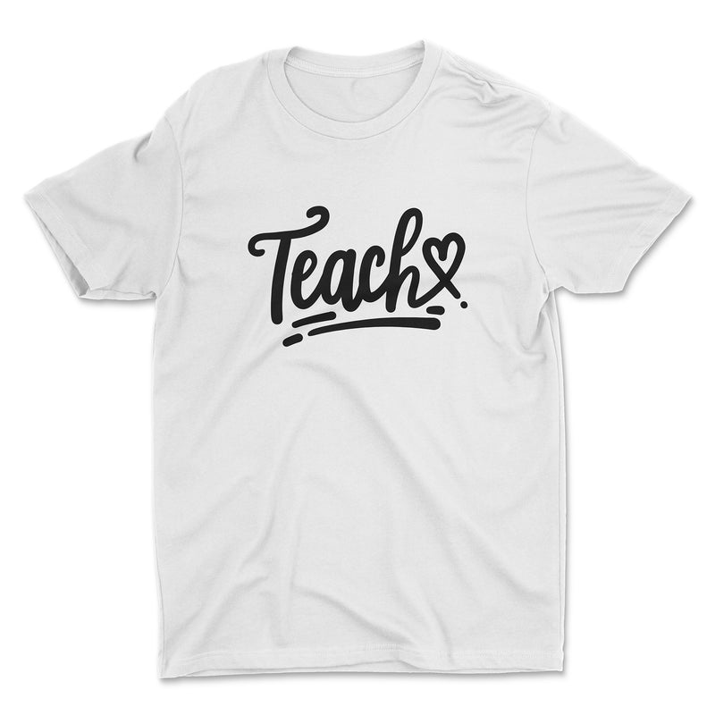Teach w/ Heart Tee - White